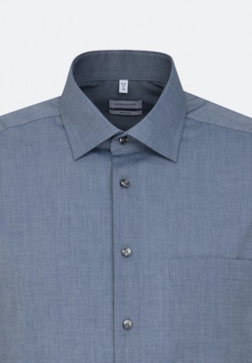 003000 Seidensticker Men's Shirt Regular Fit L/L donkerblauw voor