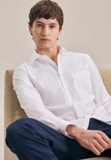 003000 Seidensticker Men's Shirt Regular Fit L/L wit