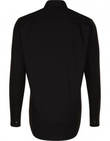 003000 Seidensticker Men's Shirt Regular Fit L/L zwart rug