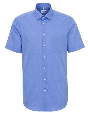 003001 Seidensticker Men's Shirt Regular Fit S/L middelblauw