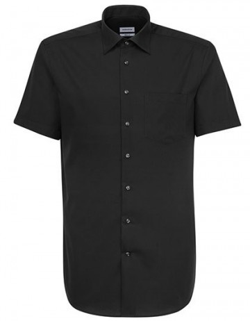 003001 Seidensticker Men's Shirt Regular Fit S/L zwart