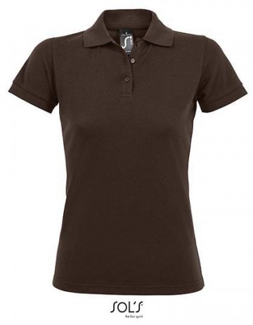 00573 Sol's Prime Women Polo chocoladebruin