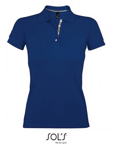 00575 Sol's Portland Women Polo ultramarineblauw grijs