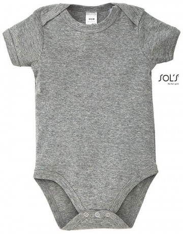 Sol's Bambino romper melangegrijs