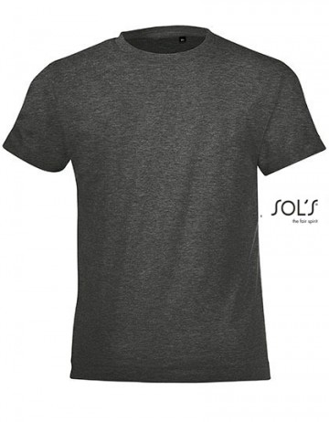 01183 Sol's Regent Fit T-shirt Kids houtskoolgrijsmelange