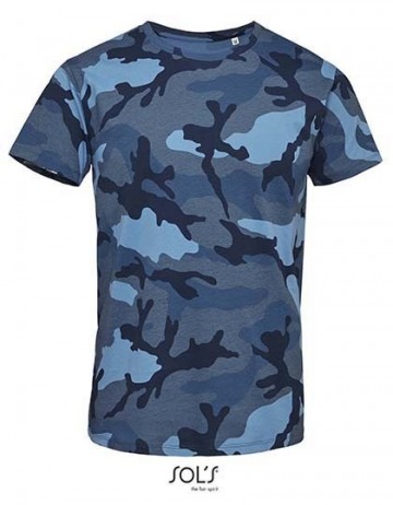 01188 Sol's Camo heren T-shirt camo blauw