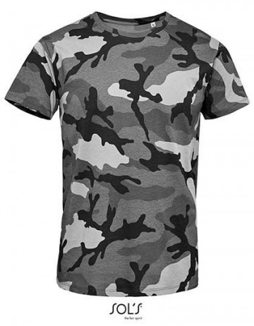 01188 Sol's Camo heren T-shirt camo grijs