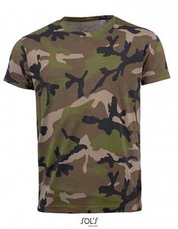 01188 Sol's Camo heren T-shirt camo groen