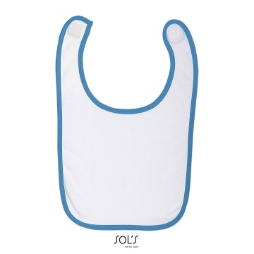 01211 Sols Baby Bib Babib wit waterblauw