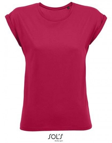 01406 Sol's Melba Trendy dames T-shirt donkerroze