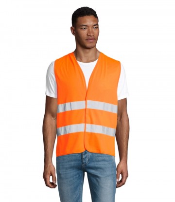 01691 Sol's Secure Pro Safety vest oranjeneon