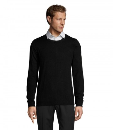 01712 Sol's Ginger heren sweater zwart