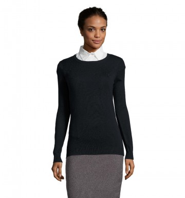 01713 Sol's Ginger dames sweater fransmarineblauw