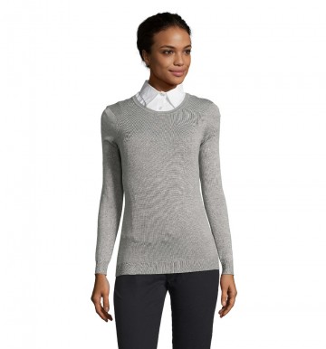 01713 Sol's Ginger dames sweater heathergrijs