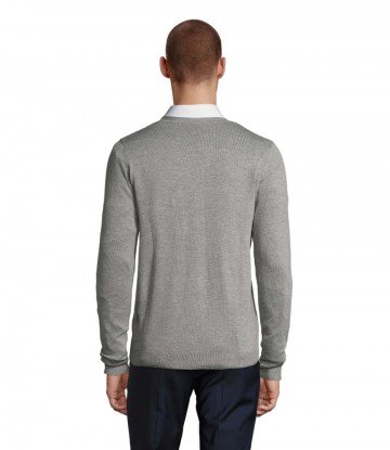 01715 Sol's Griifith heren vest heathergrijs rug