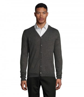 01715 Sol's Griifith heren vest houtskoolgrijsmelange