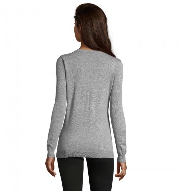 01716 Sol's Griffin dames vest heathergrijs rug