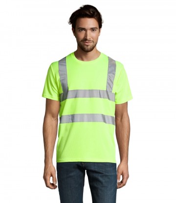 01721 Sol's Mecure Pro reflecterende T-shirt neongeel