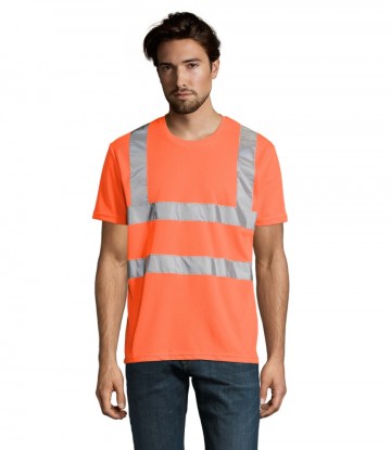 01721 Sol's Mecure Pro reflecterende T-shirt neonoranje