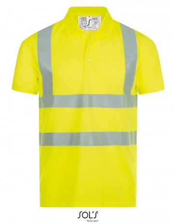 01722 Sol's Signal Pro Polo shirt neongeel