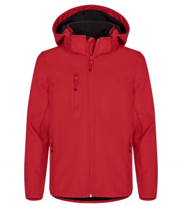0200909 35classicsoftshelljacketjuniorredfront