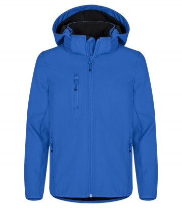 0200909 55classicsoftshelljacketjuniorroyalbluefront