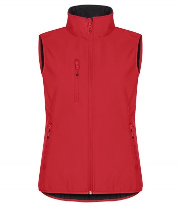 0200916 35classicsoftshellvestladyredfront
