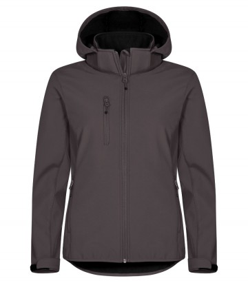 0200917 945classicsoftshellhoodyladydarkgreyfront