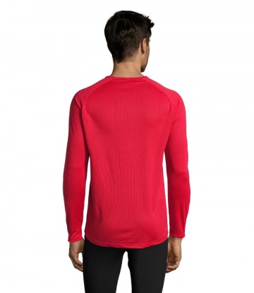 02071 Sol's Sports T-shirt Sporty L/S rood achter