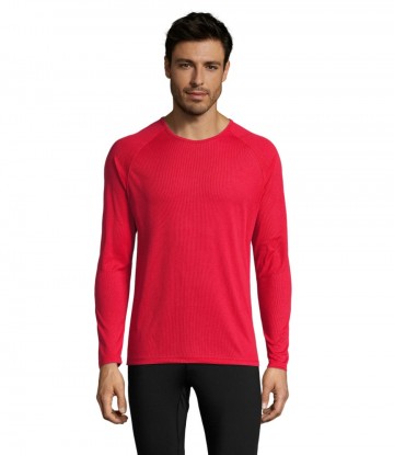 02071 Sol's Sports T-shirt Sporty L/S rood