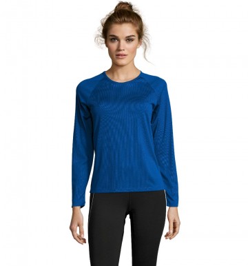 02072 Sol's dames Sports T-shirt Sporty L/S koningsblauw