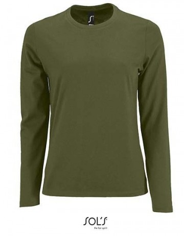 02075 Sol's Imperial dames T-shirt L/M donkerkhaki