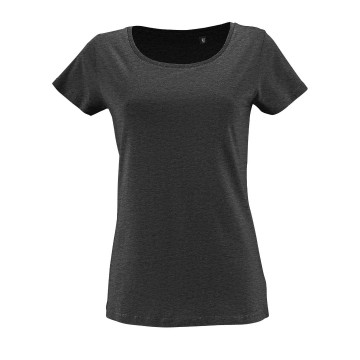 02077 Sol's Milo dames T-shirt houtskoolgrijsmelange