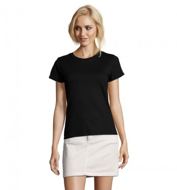 02080 Sol's Imperial dames T-shirt fitted diepzwart