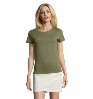02080 Sol's Imperial dames T-shirt fitted heatherkhaki