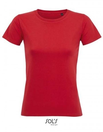 02080 Sol's Imperial dames T-shirt fitted rood
