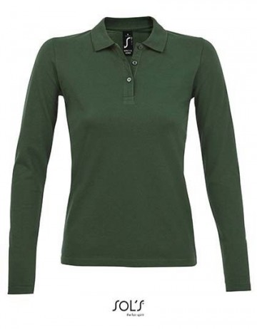 02083 Sol's Perfect dames polo L/S flessengroen