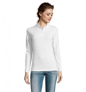02083 Sol's Perfect dames polo L/S wit