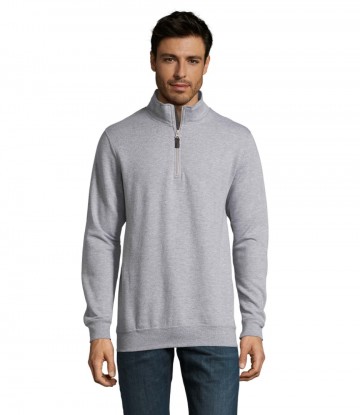 02088 Sol's Stan sweatershirt hoge col heather grijs melange