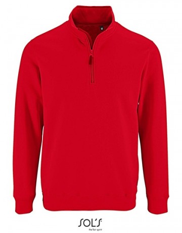 02088 Sol's Stan sweatershirt hoge col rood
