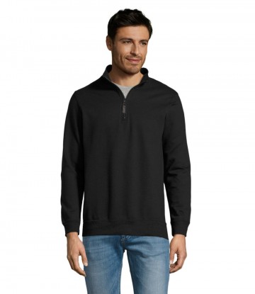 02088 Sol's Stan sweatershirt hoge col zwart