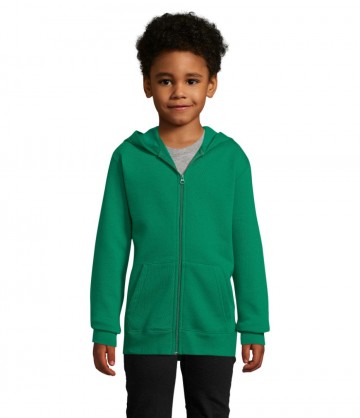 02092 Sol's Stone Kids Zip Hoodie kelly groen
