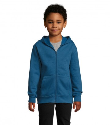 02092 Sol's Stone Kids Zip Hoodie leisteen blauw