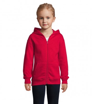 02092 Sol's Stone Kids Zip Hoodie rood