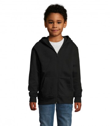 02092 Sol's Stone Kids Zip Hoodie zwart