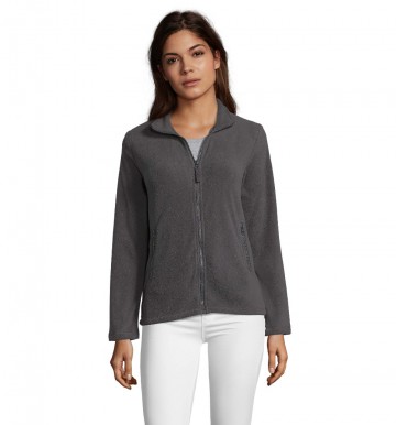 02094 Sol's Norman dames fleece jacket houtskoolgrijs