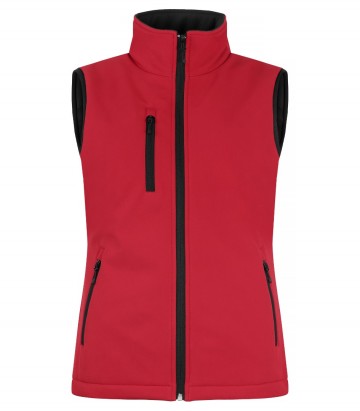 020959 35paddedsoftshellvestladiesredfront