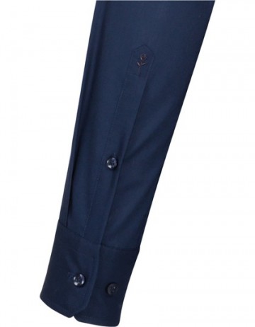 021000 Seidensticker Men's Shirt Shaped Fit L/S donkerblauw mouw