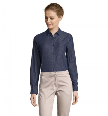 02101 Sol's Barry dames denim shirt denim