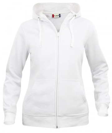 021035 Clique Basic Hoody met hele rits dames wit